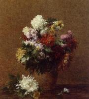 Fantin-Latour, Henri - Large Bouquet of Chrysanthemums